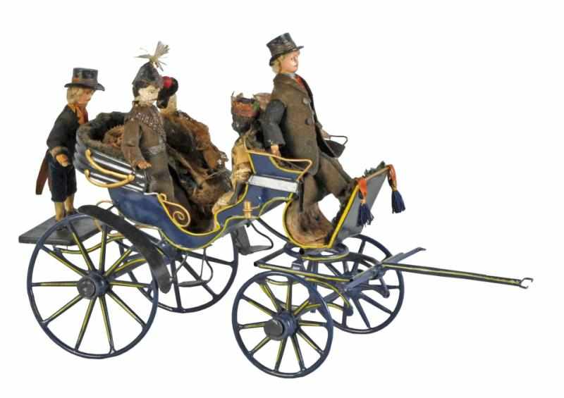 Appraisal: Early Handpainted Queen Victoria's Carriage Toy Description European probably German