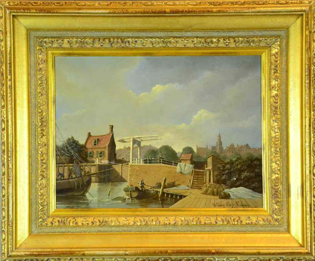 Appraisal: Dutch School Oil Painting On Wood PanelA finely painted depiction