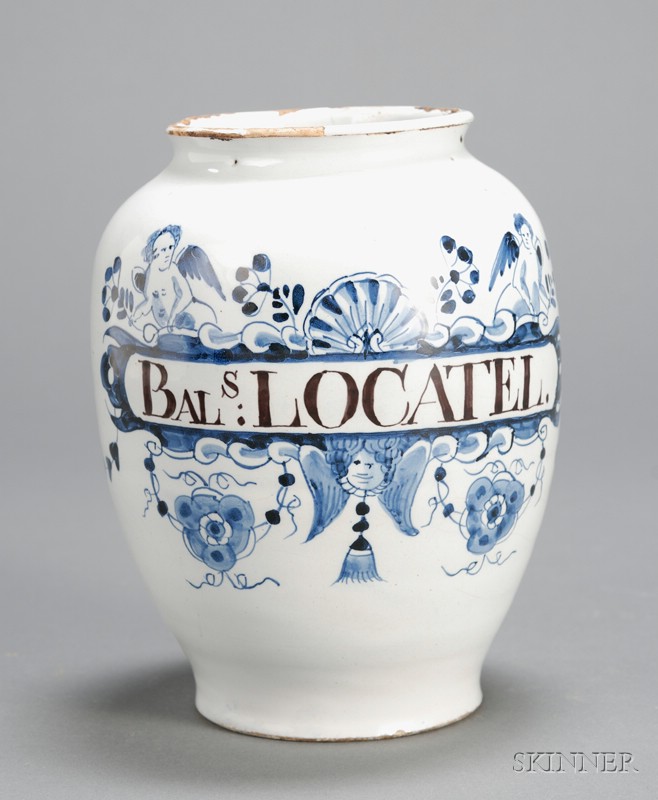 Appraisal: Delftware Apothecary Jar England early th century probably London central