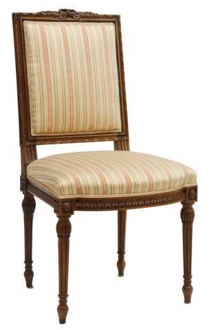 Appraisal: French Louis XVI style side or desk chair carved ribbon