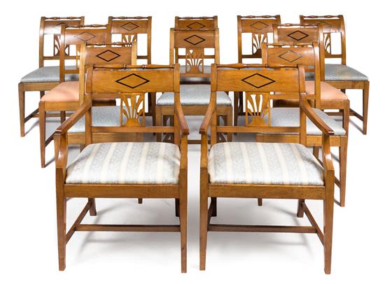 Appraisal: Sale Lot A Set of Twelve Biedermeier Dining Chairs th