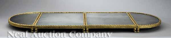 Appraisal: A Regency Giltwood Four-Part Mirrored Table Plateau c composed of