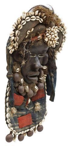 Appraisal: West African face mask Dan peoples Liberia the carved mask