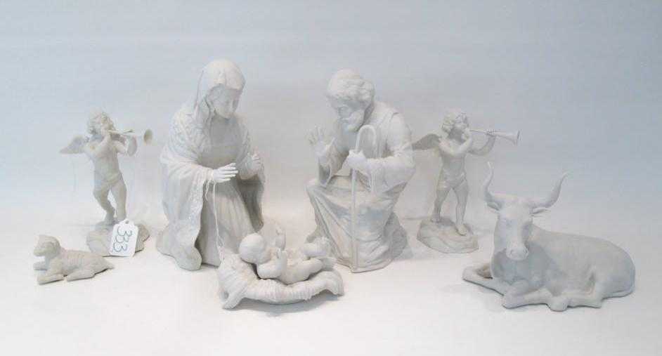 Appraisal: SEVEN PIECES BOEHM CHRISTIAN ERA NATIVITY including Mary Joseph baby