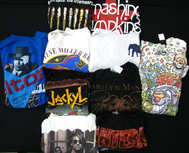 Appraisal: Lot of ten Vintage Concert T-Shirts Nine Inch Nails L