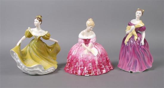 Appraisal: A Group of Three Royal Doulton Porcelain Figures Height of