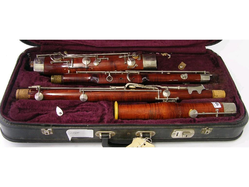 Appraisal: th century bassoon by and stamped Lafleur Imported by Boosey