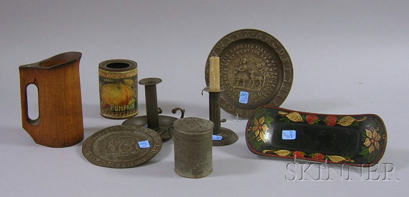 Appraisal: Eight Assorted Household and Table Items America th century two