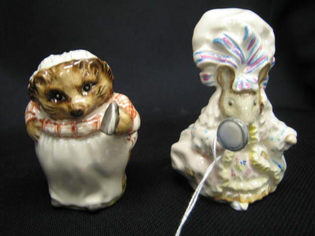 Appraisal: Beswick Beatrix Pottery Figurines Mrs Tiggy Winkle Lady Mouse