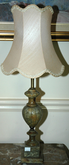 Appraisal: AN ALABASTER TABLE LAMP