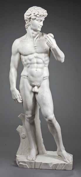 Appraisal: A Life-Size Marble Figure of the David of after Michelangelo's