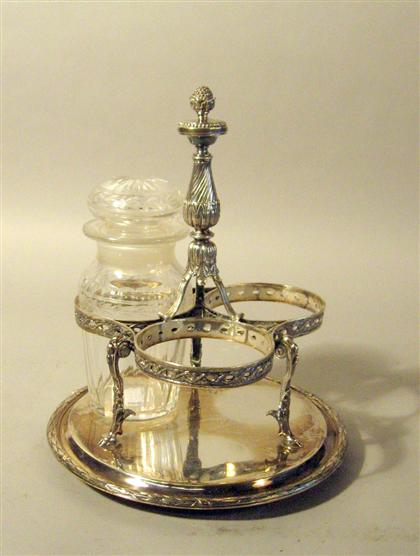 Appraisal: French silver decanter standodiot paris mark for -