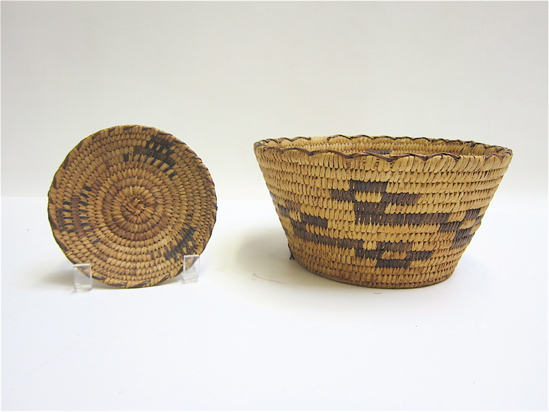 Appraisal: TWO NORTHERN CALIFORNIA INDIAN BASKETS Diameters and inches