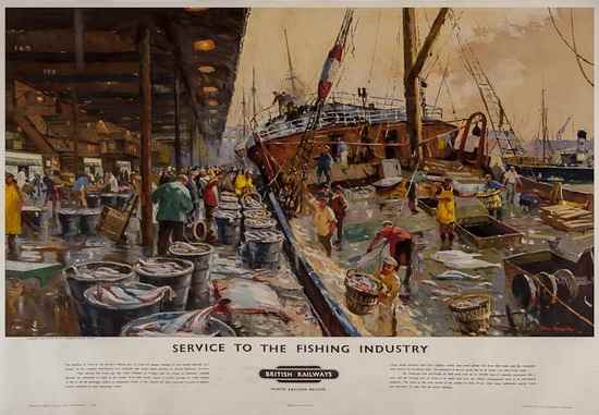 Appraisal: MERIOTT Jack SERVICE TO THE FISHING INDUSTRY lithograph in colours