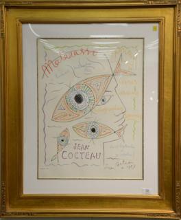 Appraisal: Jean Cocteau - colored lithograph Matarasso Exposition marked lower right