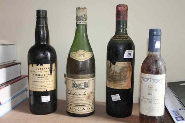 Appraisal: A BOTTLE OF CHATEAU LAFITE together with three other bottle