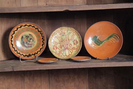 Appraisal: FIVE REDWARE PLATES GREG SHOONER AND CHRIS WOODS Including one