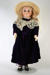 Appraisal: DOLL - German bisque swivel head with blue glass sleep