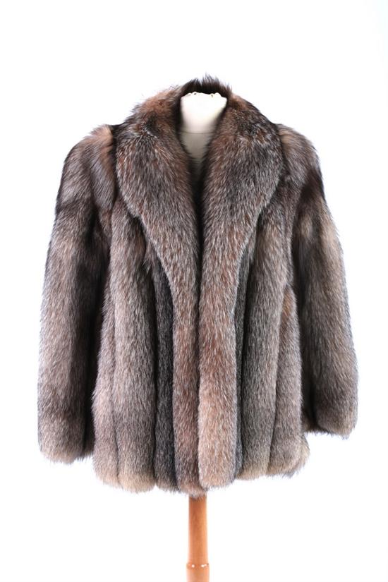 Appraisal: SILVER TIPPED FUR COAT Somper Beverly Hills label Hip length