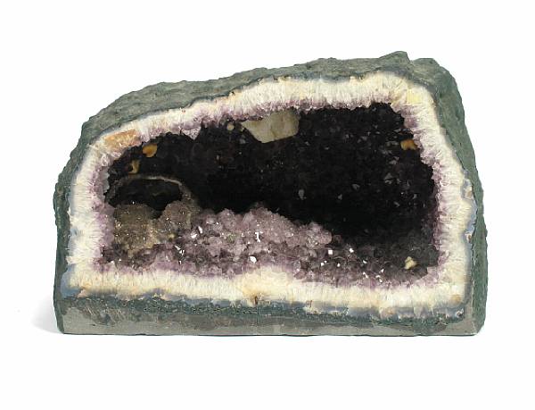 Appraisal: Amethyst Geode A Brazilian geode of horizontal form the interior