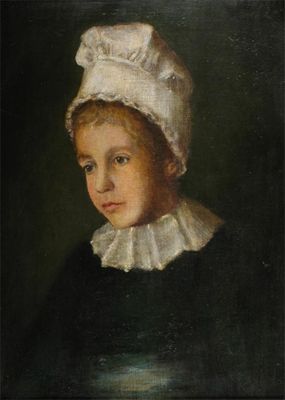 Appraisal: Dutch School th Century Study of a girl in a