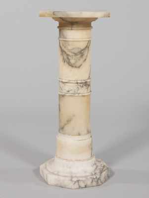 Appraisal: A Carved Marble Sculpture Column Comprised in sections with removable