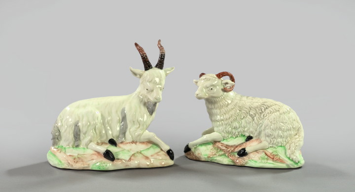 Appraisal: Attractive Pair of Jeanne Reed Italy Polychromed Pottery Figures of