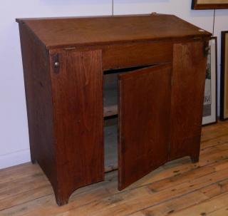 Appraisal: Antique American Combination Commode and Desk in Elm slanted lift