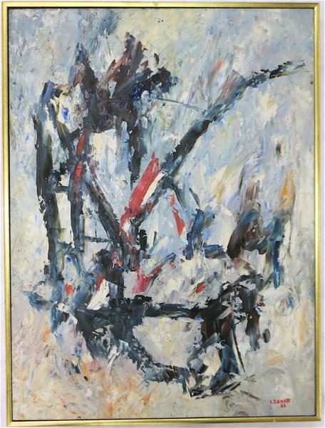 Appraisal: PHILLIP LEAVITT OIL ON BOARD United States th century Abstract