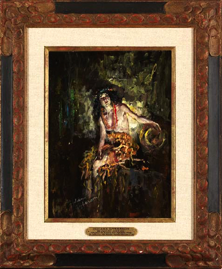 Appraisal: Indiana Gyberson American Illinois - Portrait of a Hula Girl