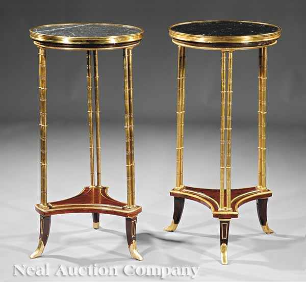 Appraisal: A Pair of Louis XVI-Style Bronze Dor and Mahogany Gu