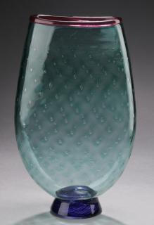 Appraisal: Contemporary art glass vase by Bruce Pizzichillo Contemporary art glass