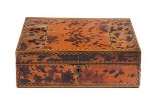 Appraisal: A Regency Tortoise Shell Veneered Jewelry Box Height x width