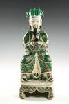 Appraisal: FIGURINE - Kangxi period fine biscuit porcelain figure of seated