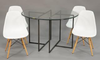 Appraisal: Contemporary dinding table with four Saarinen style chairs ht in