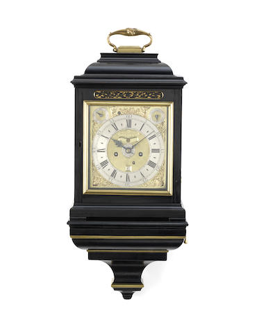 Appraisal: An early th century ebony table clock with pull quarter