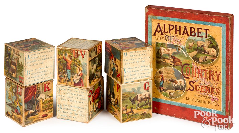 Appraisal: Mcloughlin Bros Alphabet of Country Scenes Mcloughlin Bros Alphabet of