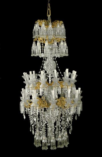 Appraisal: Sumptuous Continental Tiered Sixty-Light Chandelier first quarter th century composed