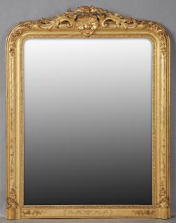 Appraisal: Louis Philippe Gilt and Gesso Overmantel Mirror c Louis Philippe