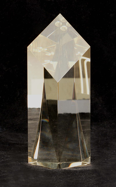 Appraisal: Josef Tomecko Slovakian b 'Impresion ' ' sculptural prism cut