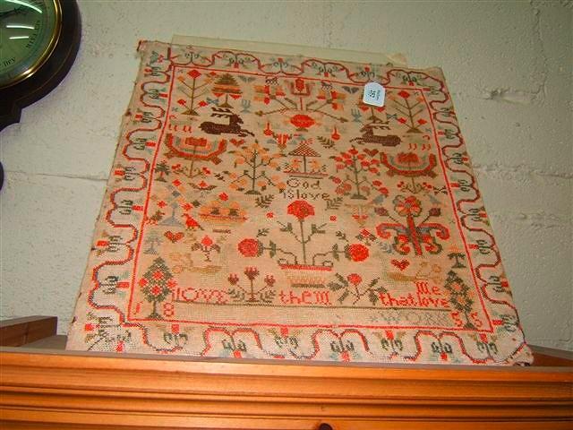 Appraisal: A Victorian sampler worked by Agnes Scott and dated the