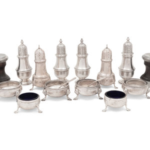 Appraisal: A Collection of Silver Casters and Salt Cellars Various Makers