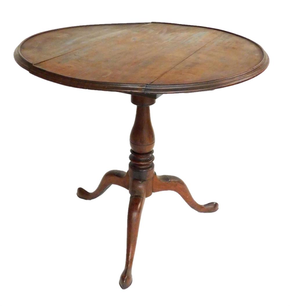 Appraisal: Tea table late th C Pennsylvania cherry tilting round top