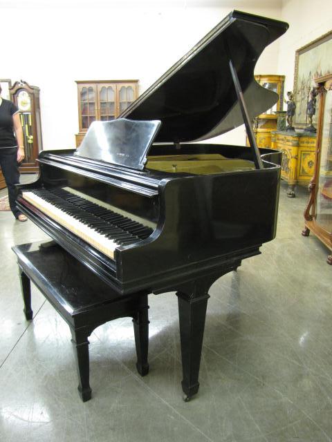 Appraisal: Knabe black lacquer ' grand piano serial few imperfections to