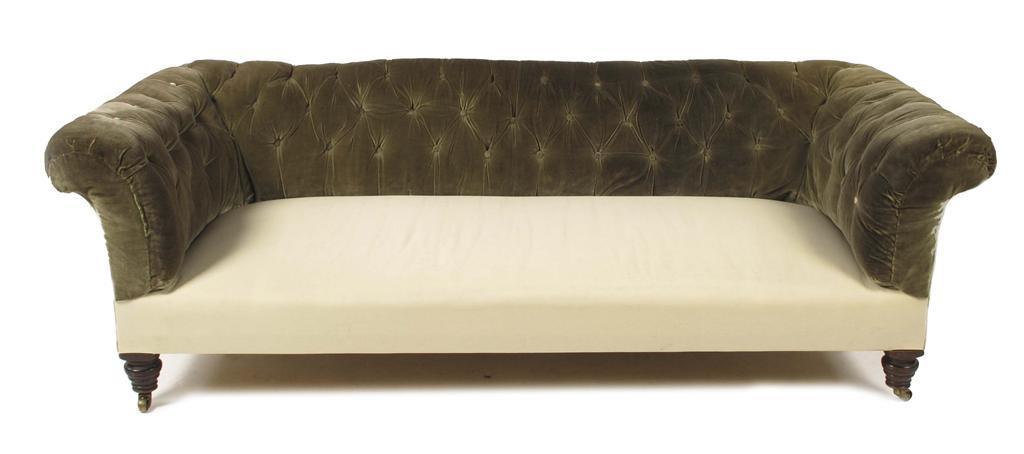 Appraisal: A late Victorian Chesterfield settee by Bertram amp Son