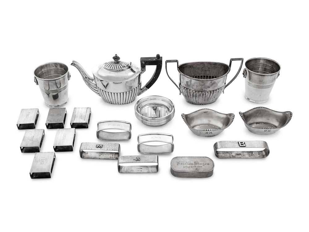 Appraisal: A Collection of American Silver Table Articles A Collection of