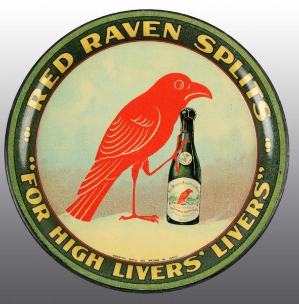 Appraisal: Red Raven Tip Tray Description Manufactured by Chas W Shonk