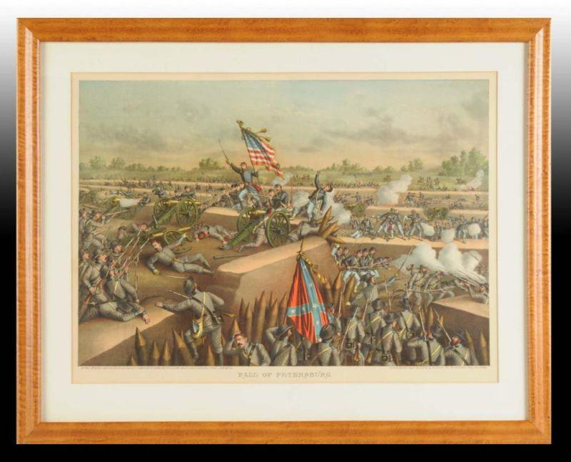 Appraisal: Kurz Allison Litho Fall of Petersburg Va Description Matted and