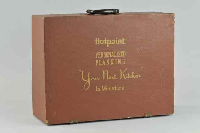 Appraisal: HOTPOINT SALESMAN SAMPLE PLANNER Interesting briefcase containing plastic kitchen appliances