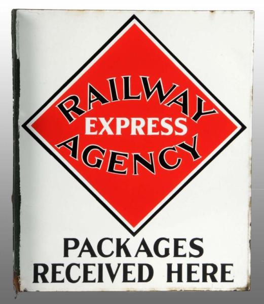 Appraisal: Porcelain Railway Express Agency -Sided Flange Description s to s